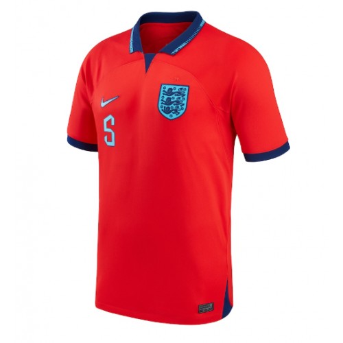 Anglia John Stones #5 Koszulka Wyjazdowych MŚ 2022 Krótki Rękaw